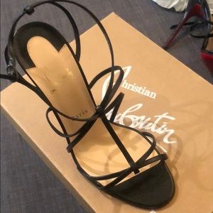 Louboutin 39.5 Youpiyou Black Sandals RARE!